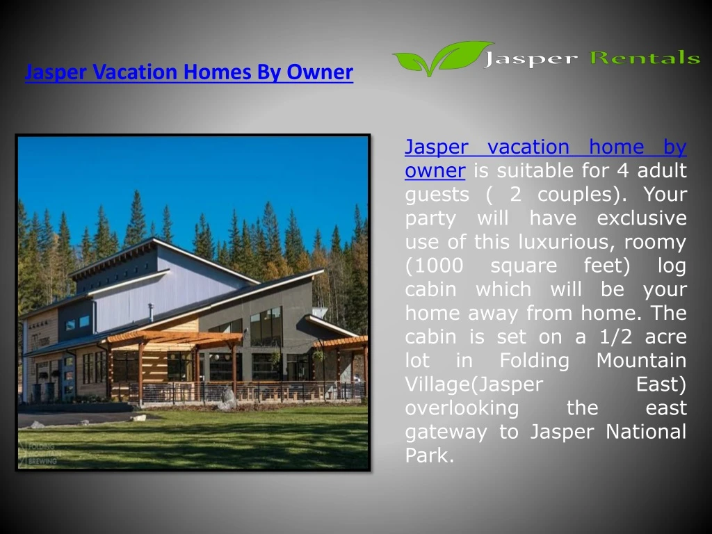 jasper vacation homes by owner