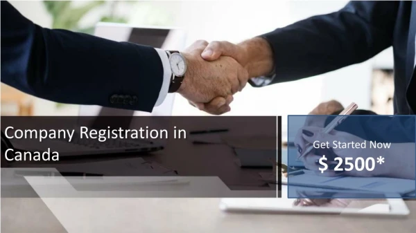 Company Registration in Canada at $ 2500*