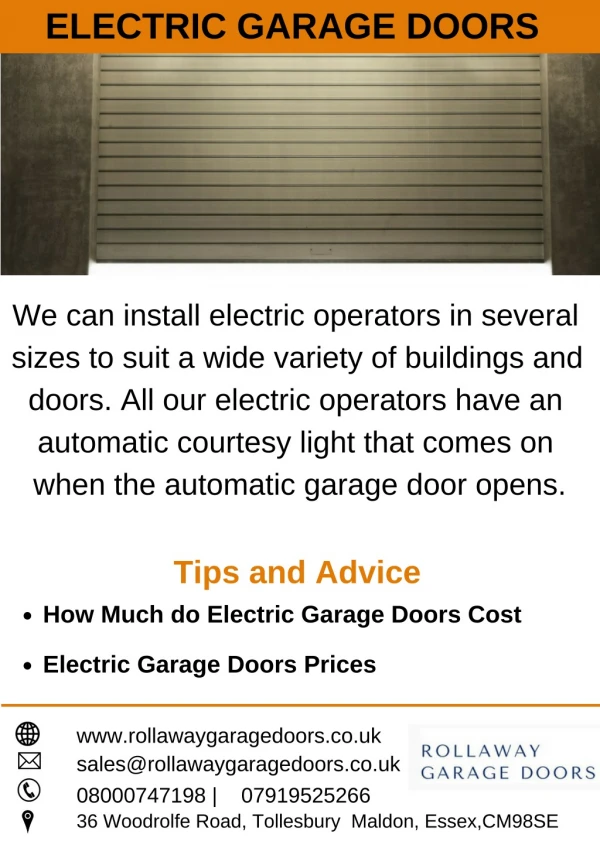 Electric garage doors in essex