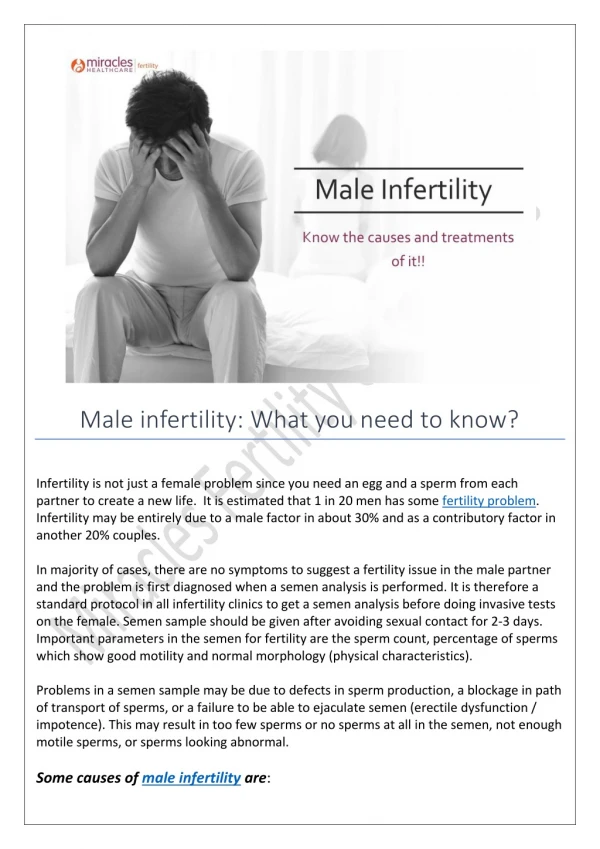 PPT - Improve male infertility PowerPoint Presentation, free download ...