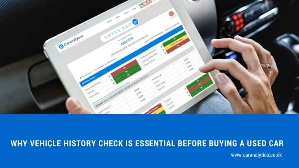 Why vehicle history check is essential before buying a used car