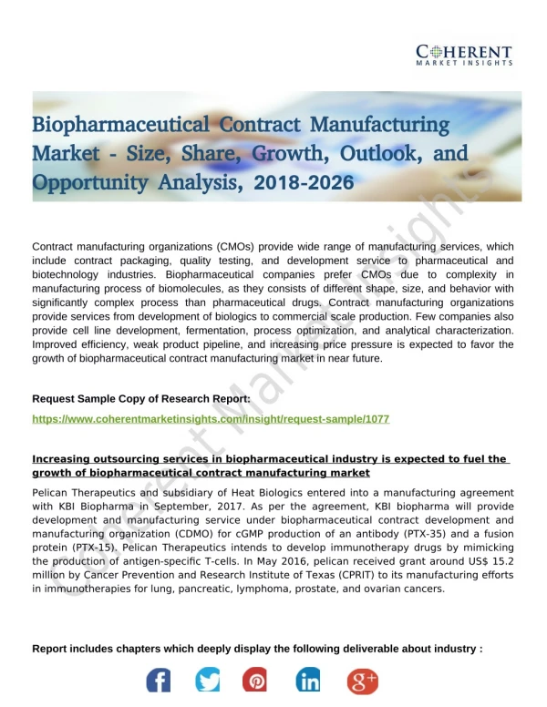 Biopharmaceutical Contract Manufacturing Market Segments With The Aid Of An Effective Customer Segmentation Strategy