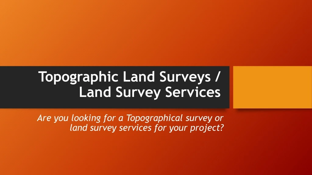 topographic land surveys land survey services