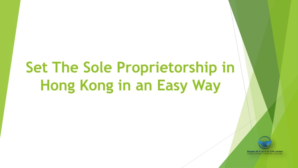 set the sole proprietorship in hong kong in an easy way