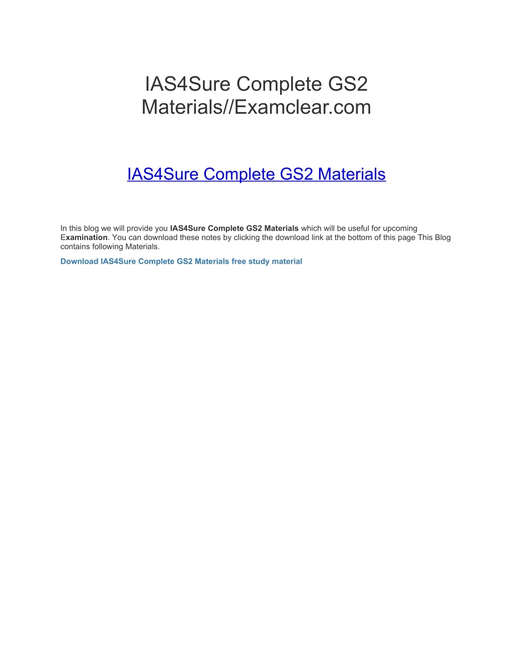 ias4sure complete gs2 materials examclear com