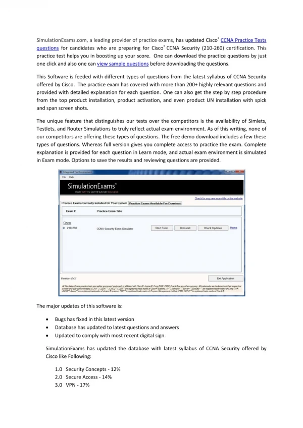 Practice questions For CCNA Security