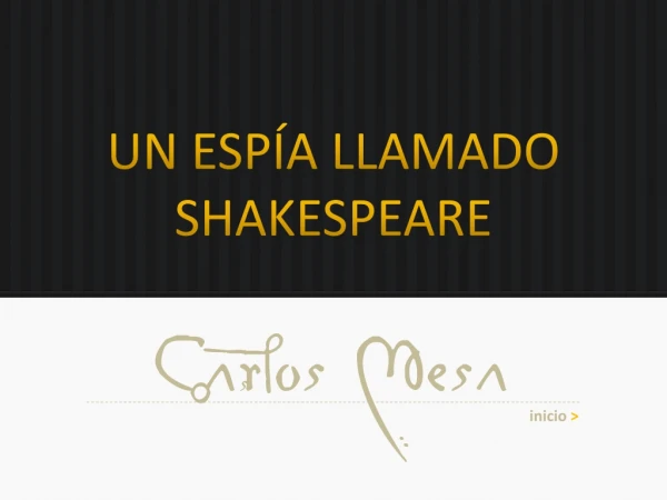 un esp a llamado shakespeare