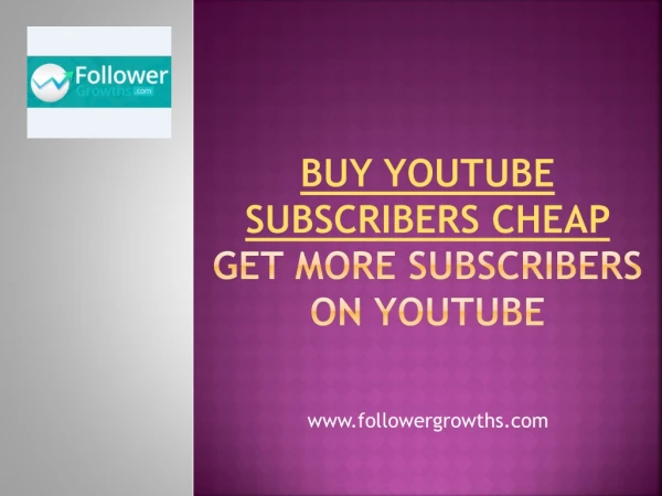 Buy Youtube Subscribers Cheap | Get More Subscribers on Youtube