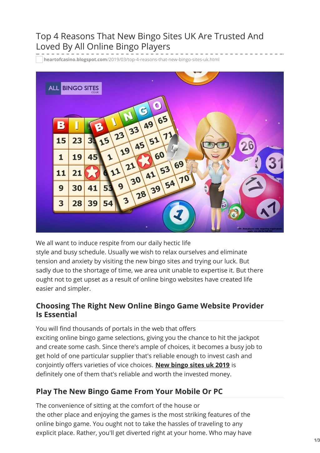 top 4 reasons that new bingo sites uk are trusted