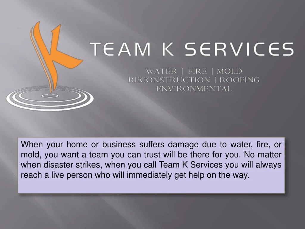 when your home or business suffers damage