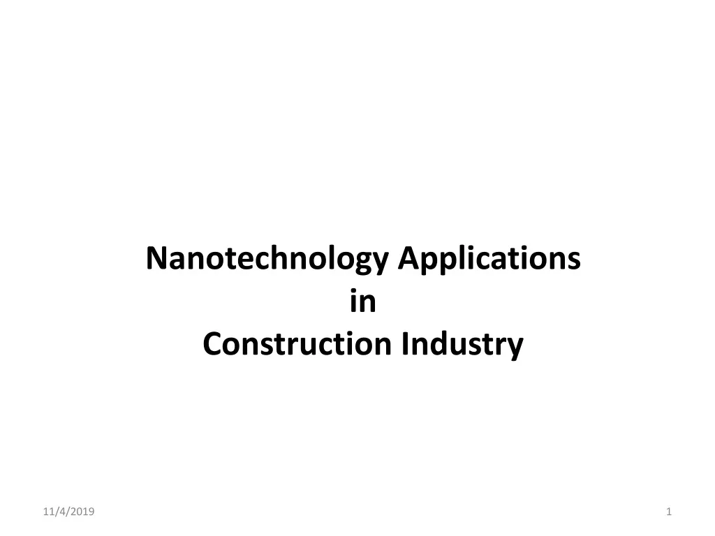 nanotechnology applications in construction