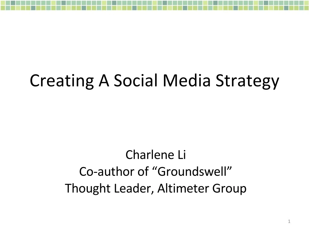 creating a social media strategy