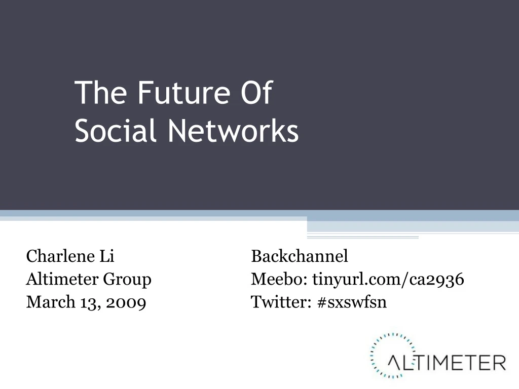 the future of social networks