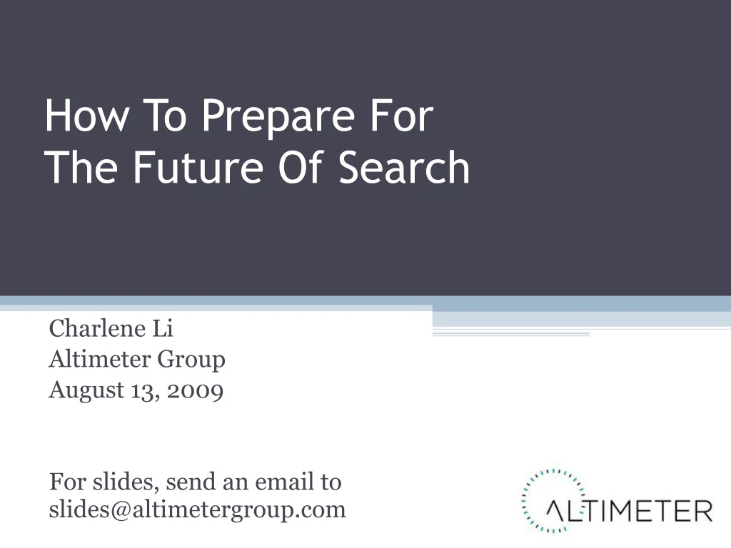 how to prepare for the future of search