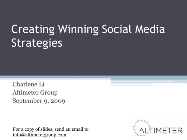 Stanford Breakfast: Creating Winning Social Media Strategies