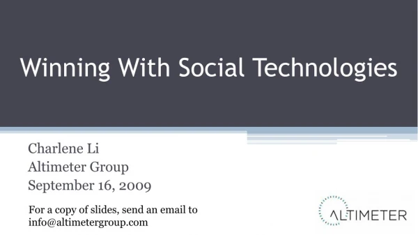 Taleo World: Winning With Social Technologies in HR