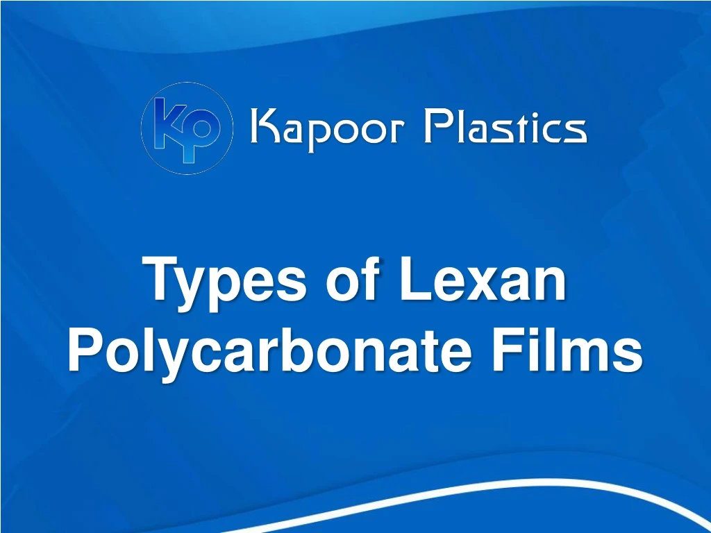 types of lexan polycarbonate films