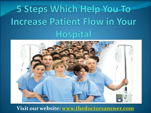 Work on These Factors for a Better Patient Flow in Your Hospital