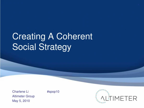 IRR Social Media & Community 2.0 Presentation by Charlene Li