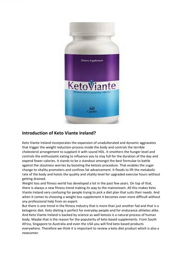 Keto Viante Ireland