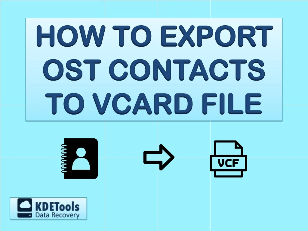 how to export ost contacts to vcard file