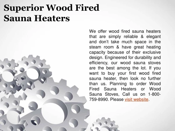 Superior Wood Fired Sauna Heaters