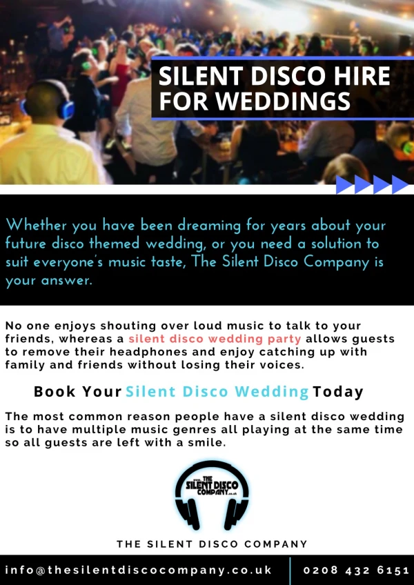 Silent Disco Hire for Wedddings