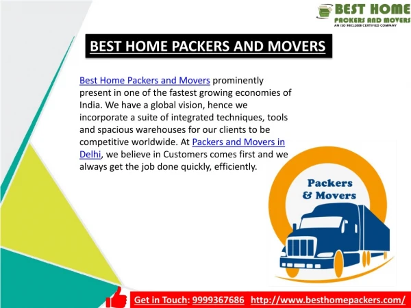 Packers and Movers in Delhi | Best Home Packers and Movers