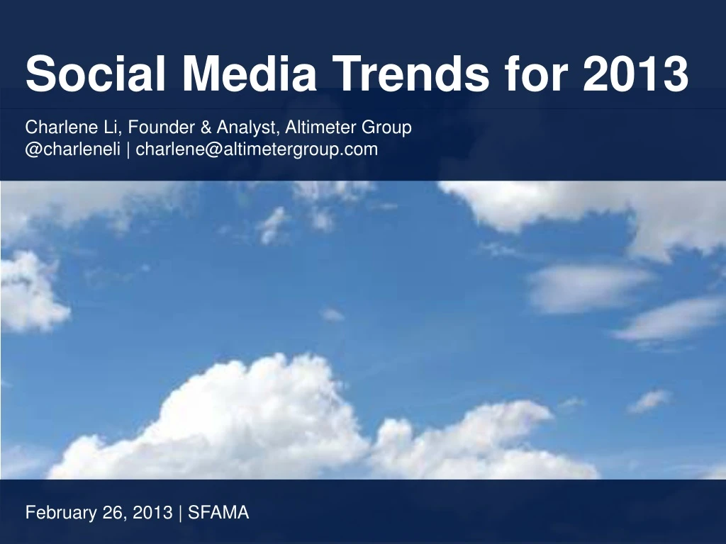 social media trends for 2013