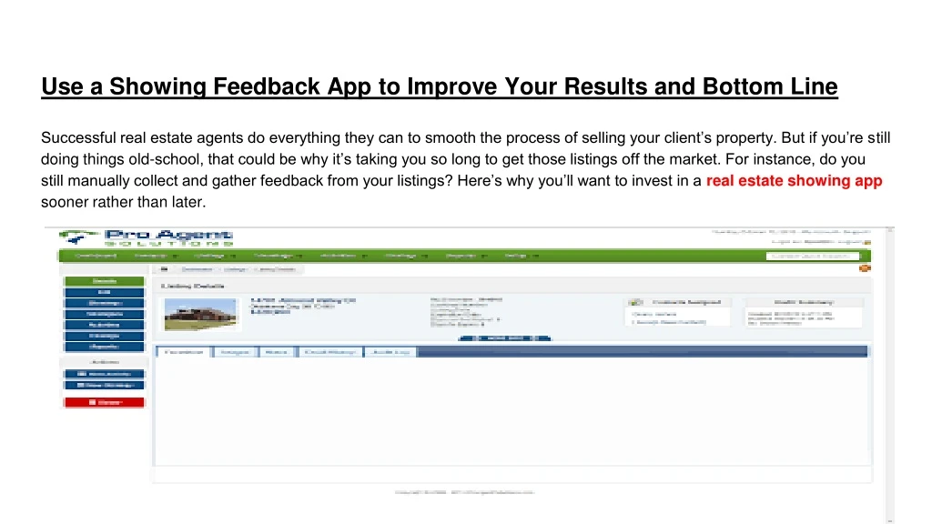 use a showing feedback app to improve your results and bottom line