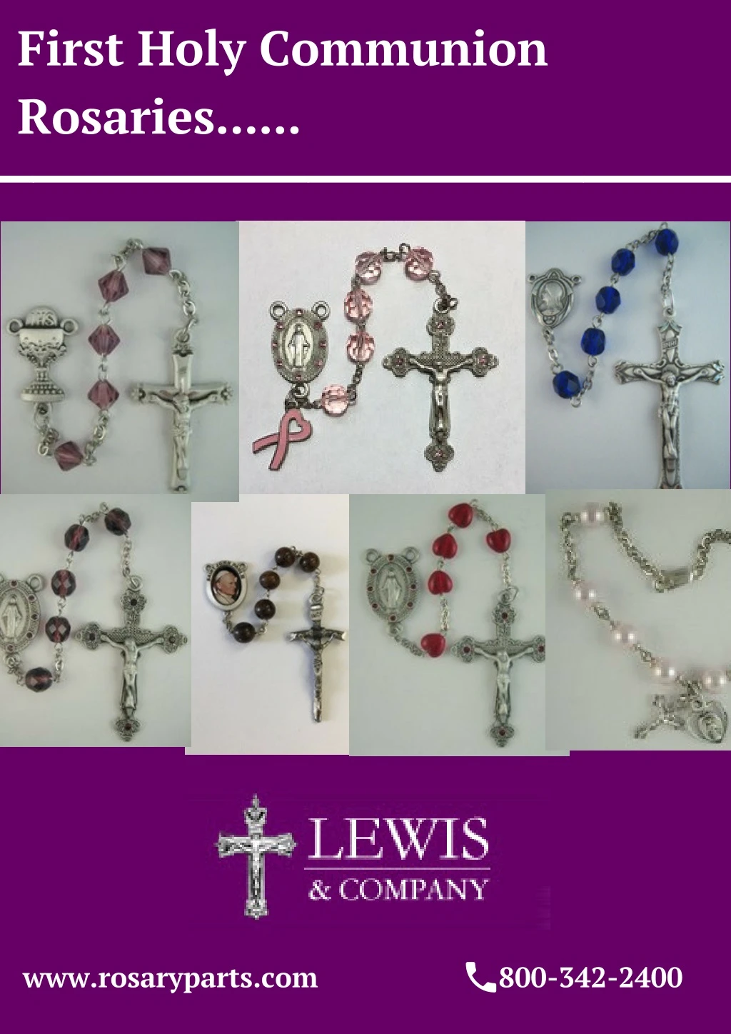 first holy communion rosaries