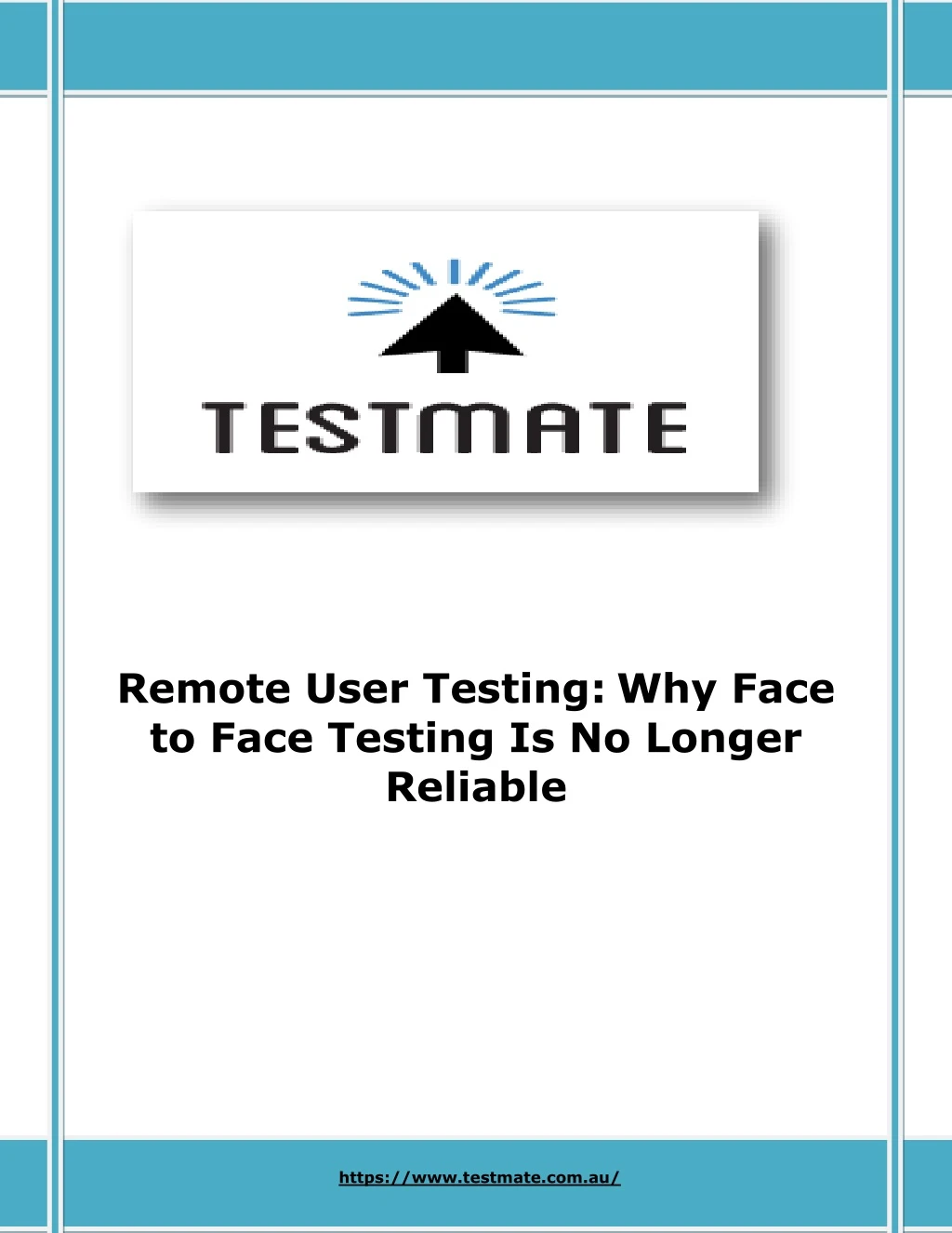 remote user testing why face to face testing