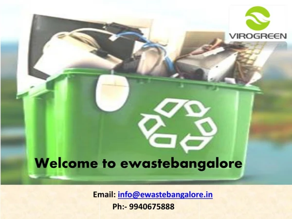 E waste recyclers in bangalore