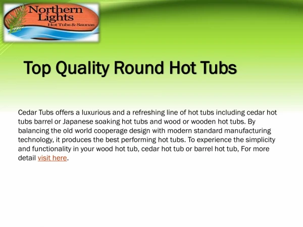 Top Quality Round Hot Tubs