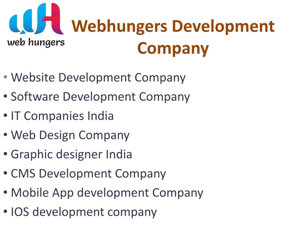 webhungers development company