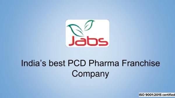 PCD Pharma Franchise Company - jabs Biotech