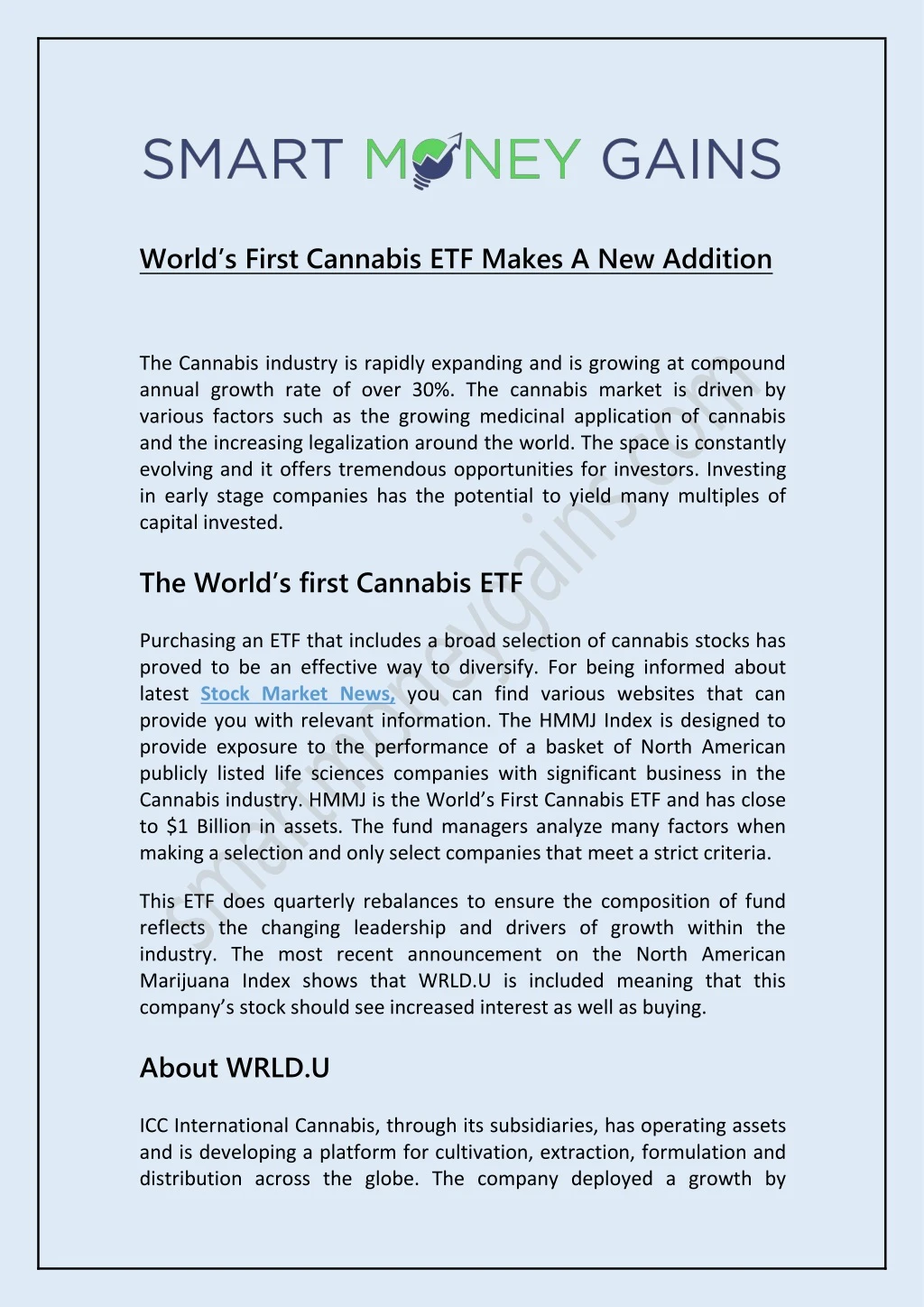 world s first cannabis etf makes a new addition