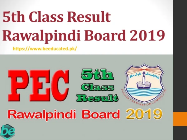 Rawalpindi Board 5th Class Result 2019