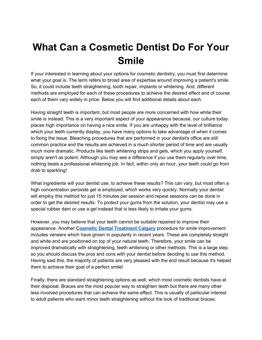 what can a cosmetic dentist do for your smile