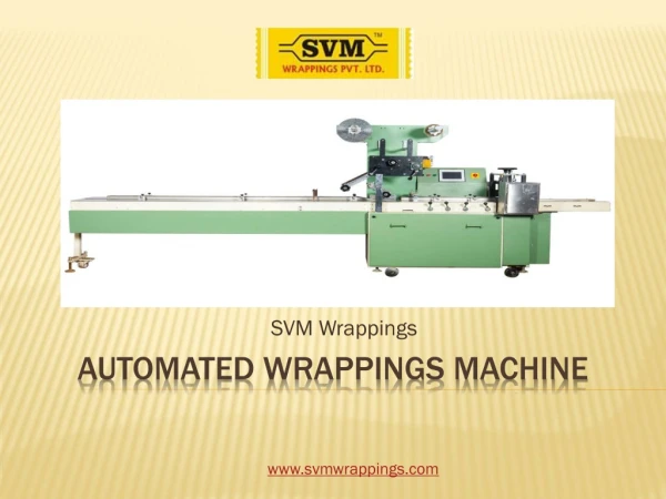 SVM machines are leading manufacturers of automatic packaging machine