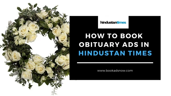 How to Book Obituary ads in Hindustan Times Newspaper