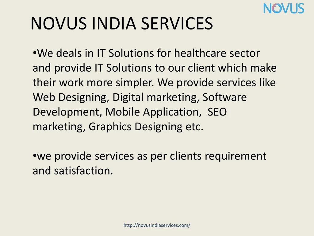 novus india services