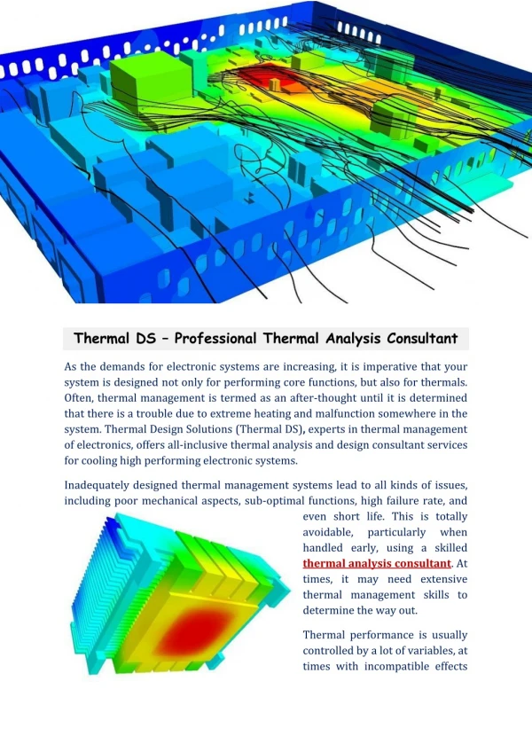 Thermal DS – Professional Thermal Analysis Consultant