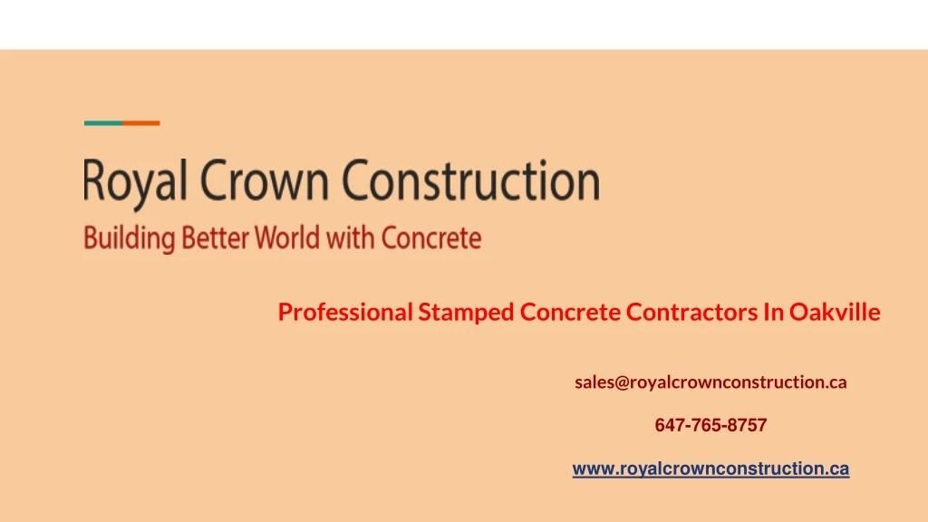 professional stamped concrete contractors in oakville