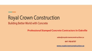 Affordable Stamped Concrete Contractors Oakville