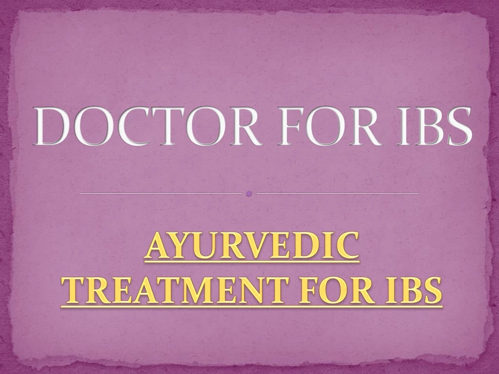 doctor for ibs