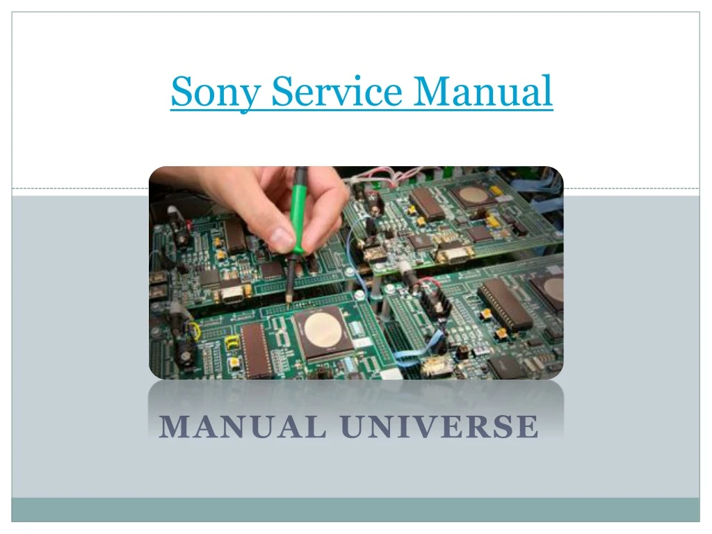 sony service manual