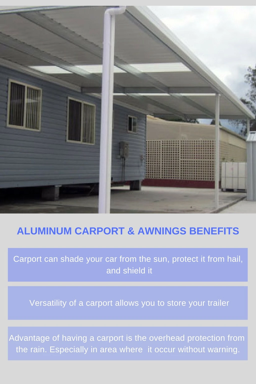 aluminum carport awnings benefits