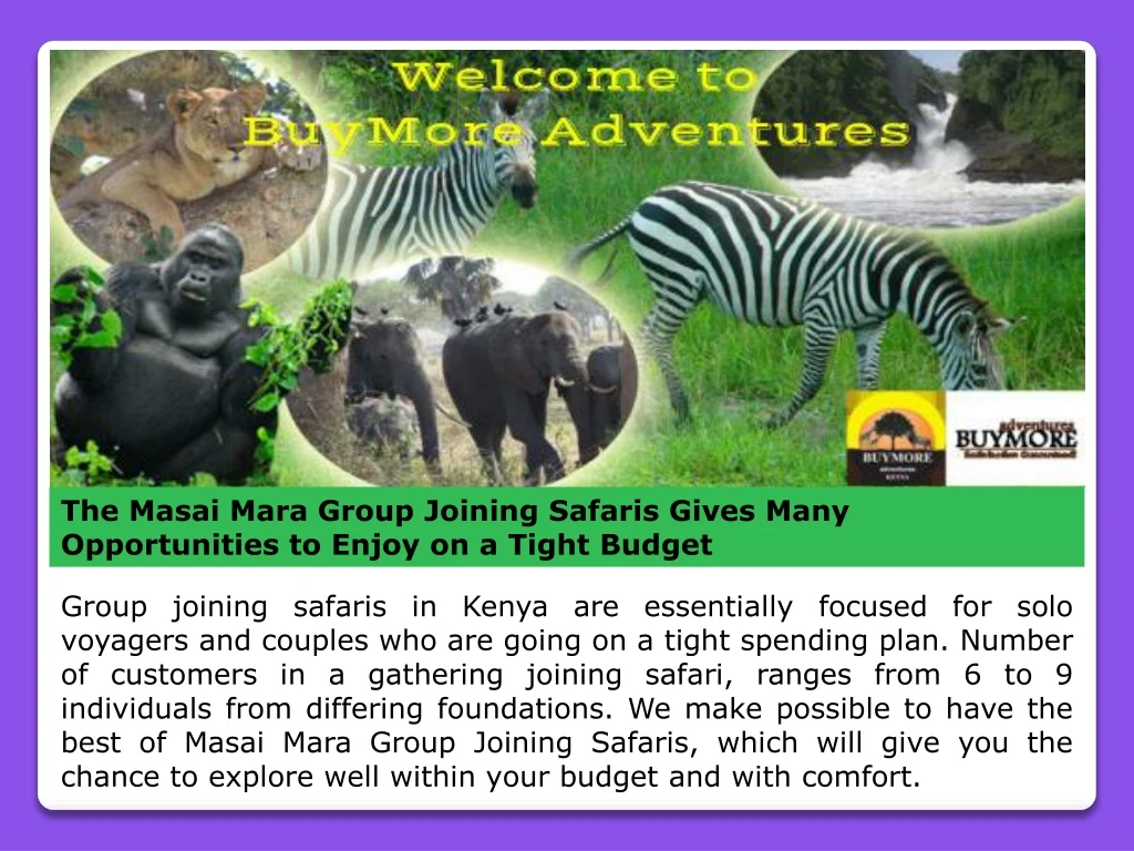the masai mara group joining safaris gives many