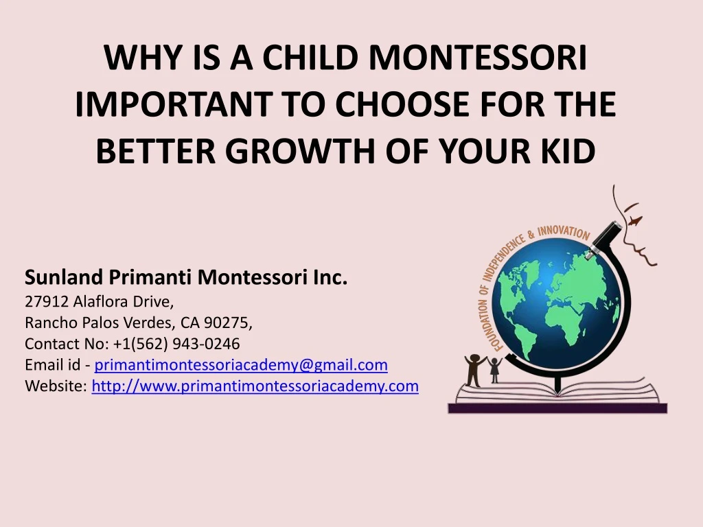 why is a child montessori important to choose